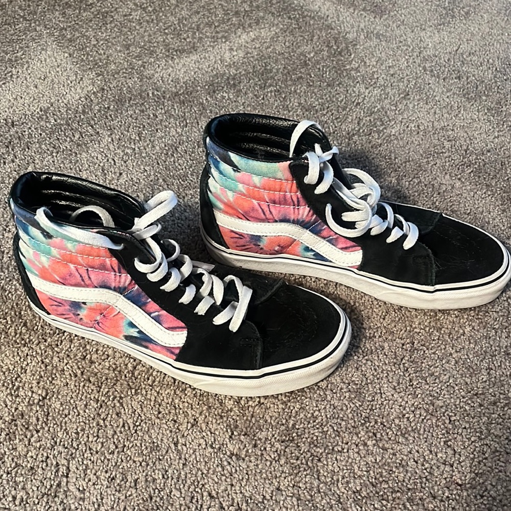 Tie-dye high top vans